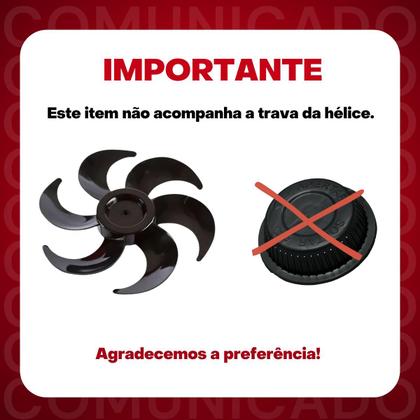 Imagem de Hélice Ventilador Arno 6 Pás 30 Cm Turbo Silence Force Cinza