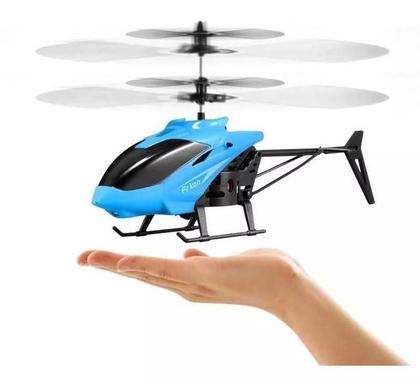 Imagem de Helicoptero Brinquedo Com Controle Remoto Recarregável E Sensor