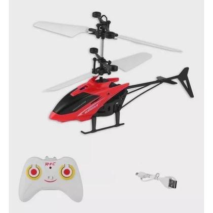 Imagem de Helicoptero Brinquedo Com Controle Remoto Recarregável E Sensor(vr)