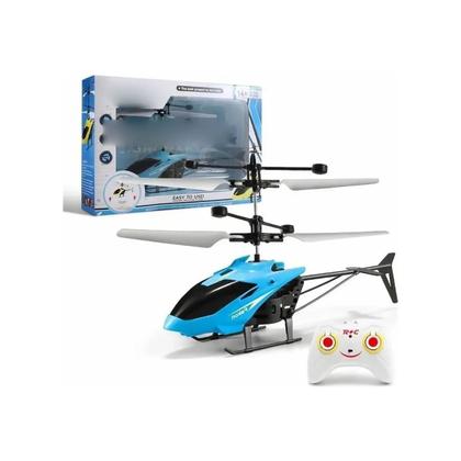 Imagem de Helicóptero De Brinquedo Com Sensor Mini Drone Recarregável Azul Vermelho Amarelo Preto