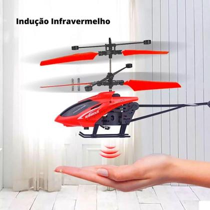 Imagem de Helicóptero De Brinquedo Com Sensor Mini Drone Recarregável