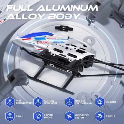 Imagem de Helicóptero de controle remoto DEERC 3.5CH Altitude Hold com giroscópio