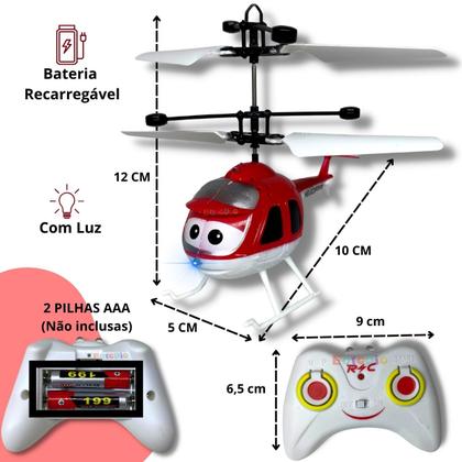 Imagem de Helicóptero De Controle Remoto Recarregável Infantil Brinquedo