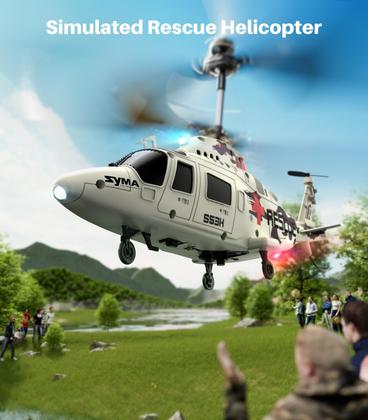 Imagem de Helicóptero de Controle Remoto SYMA S53H Rescue - Com Retenção de Altitude