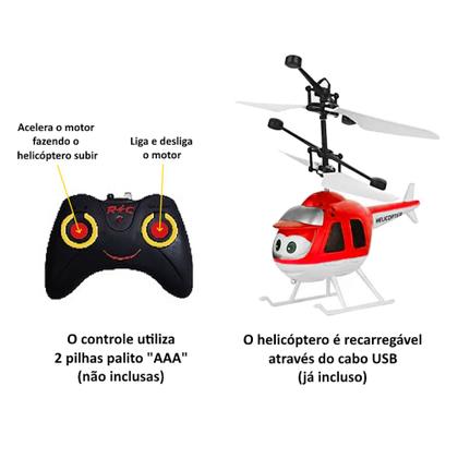 Imagem de Helicóptero Infantil de Controle com Sensor de Mão Voa Alto