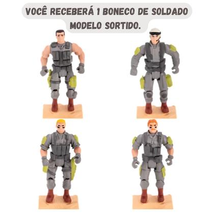 Imagem de Helicóptero Laranja Commandos com 1 Figura  Gulliver