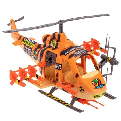 Imagem de Helicóptero Laranja Commandos com 1 Figura  Gulliver