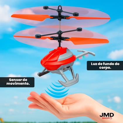 Imagem de Helicóptero Voador Automático Recarregável com Sensor de Voo Brinquedo Criança