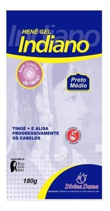 Imagem de Hene em Gel Divina Dama Indiano 180gr Preto Medio (Preto Natural) Pouch