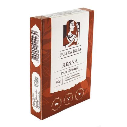 Henna 100% Natural Casa da Índia - Tinta e Henna para Sobrancelhas