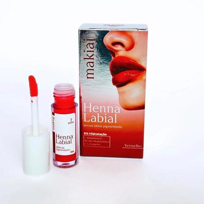 Imagem de Henna Labial Hidratação Película Pigmentante + Gloss Hidratante Makiaj 3ml