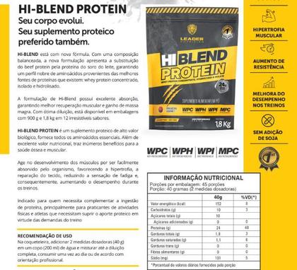 Imagem de Hi Blend Protein Whey 1,8Kg 24g Proteina Leader Nutrition