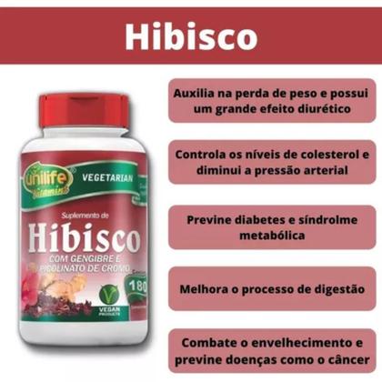 Imagem de Hibisco com Gengibre 180 comprimidos