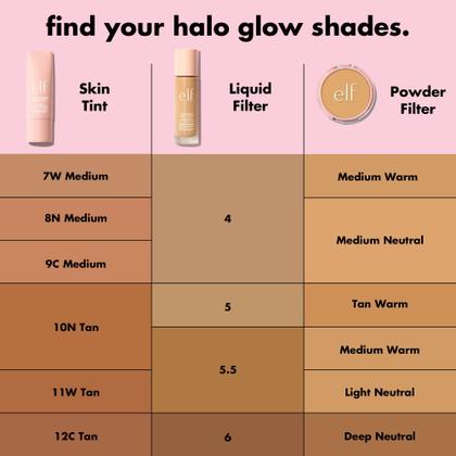 Imagem de Hidratante colorido e.l.f. Halo Glow Skin Tint SPF 50 9 Medium
