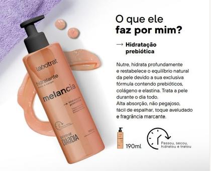 Imagem de Hidratante Corpo e Rosto Melancia Dia a Dia 190ml Labotrat