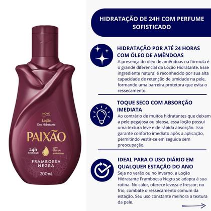 Imagem de Hidratante Corporal Framboesa Negra 200ml  Nutrição Profunda, Absorção Rápida e Fragrância Envolvente para Todos os Tipos de Pele