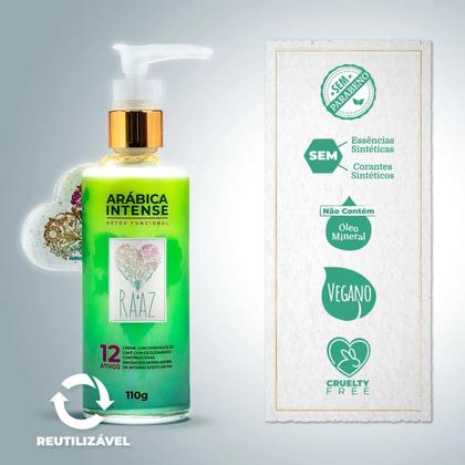 Imagem de Hidratante Corporal Vegano com Cafeína ARÁBICA INTENSE RAAZ 110G