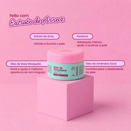 Imagem de Hidratante Creme Facial Pele De Porcelana Kokeshi 30g Milagre do Arroz