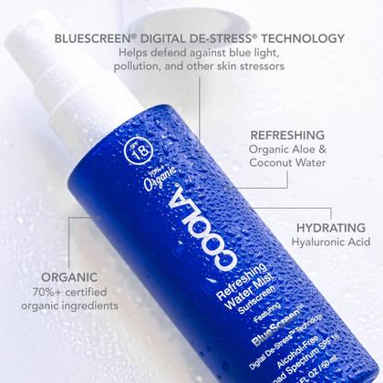 Imagem de Hidratante facial COOLA Organic Water Mist SPF 18 50mL