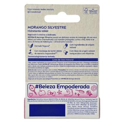 Imagem de Hidratante Labial Morango Silvestre Rapunzel Disney Princesa Nivea 4,8g
