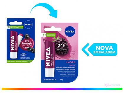 Imagem de Hidratante Labial Nivea Amora Shine 4,8g