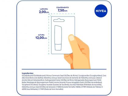 Imagem de Hidratante Labial Nivea Hidra Color 2 em 1 - 4,8g