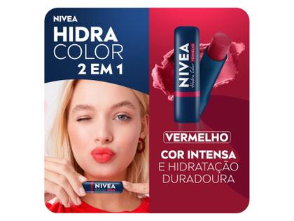 Imagem de Hidratante Labial Nivea Hidra Color 2 em 1 - 4,8g