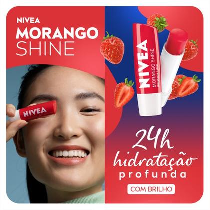 Imagem de Hidratante Labial Nivea Morango Shine 4,8g
