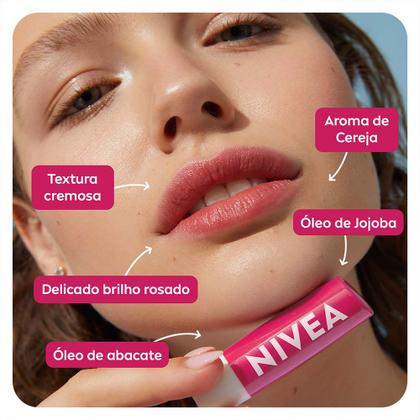 Imagem de Hidratante Labial NIVEA Shine 4,8g - com 24h de Hidratação