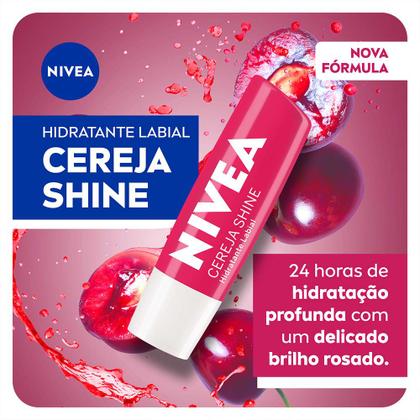 Imagem de Hidratante Labial NIVEA Shine 4,8g - com 24h de Hidratação