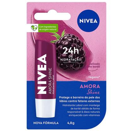 Imagem de Hidratante Labial NIVEA Shine 4,8g - com 24h de Hidratação
