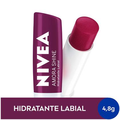 Imagem de Hidratante Labial NIVEA Shine 4,8g - com 24h de Hidratação