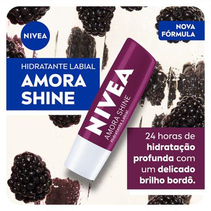 Imagem de Hidratante Labial NIVEA Shine 4,8g - com 24h de Hidratação