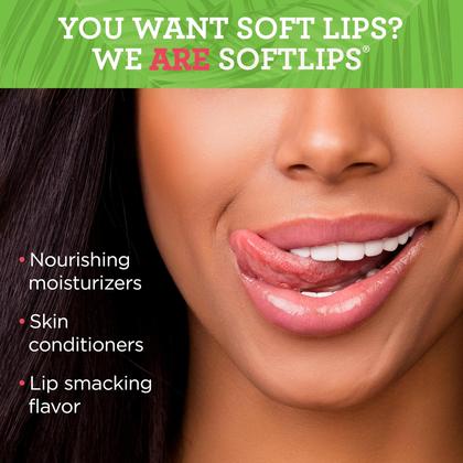 Imagem de Hidratante labial SoftLips Daily Tropical Flavor, pacote com 3