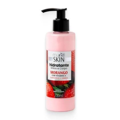 Imagem de Hidratante Mãos e Corpo Morango com Vitamina A 200ml  Muriel