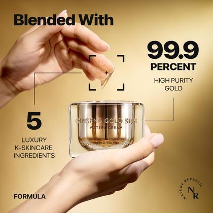 Hidratante Nature Republic Ginseng Gold Silk 60g com 99,9% de ouro