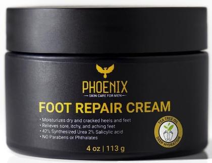 Imagem de Hidratante para pés Phoenix Skin Care 42% de ureia, óleo de melaleuca para homens