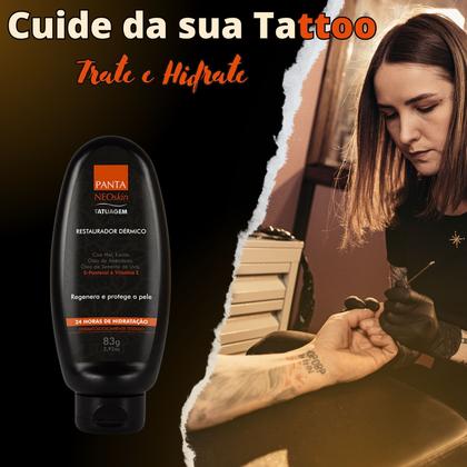 Imagem de Hidratante Para Tatuagem Restaurador + Panta NeOskin Solução Higienizante e Cicatrizante Pós-Piercing 