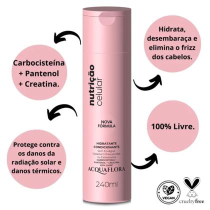 Imagem de Hidratante Sem Enxágue Nutrição Celular Acquaflora 240ml