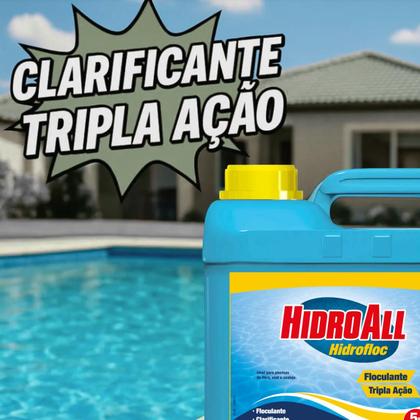 Imagem de Hidrofloc Floculante Clarificante 5L HidroAll Tripla Ação