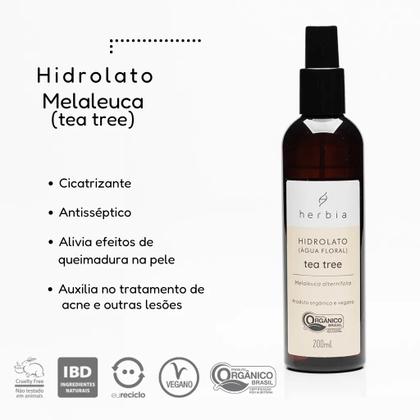 Imagem de Hidrolato de Melaleuca - Tea tree  Orgânico - 200ml - Herbia