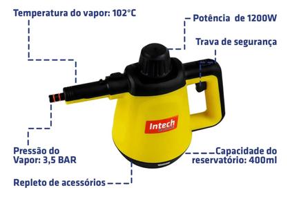 Imagem de Higienizador Á Vapor Top Clean 127v/220v Intech Machine Amarelo 127v