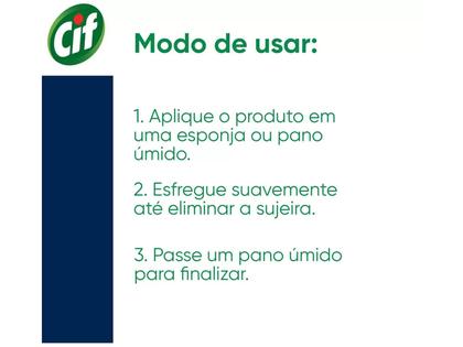 Imagem de Higienizador Cremoso Cif Original 450ml 2 Unidades