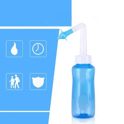 Imagem de Higienizador Ducha Nasal Sinusite Lavador Lavagem 300Ml