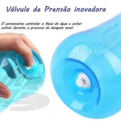 Imagem de Higienizador Lavagem Nasal Ducha Garrafa 300 Ml E 2 Bicos