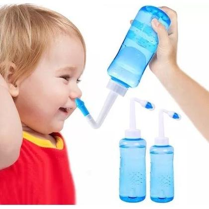 Imagem de Higienizador Lavagem Nasal Ducha Garrafa 300 Ml E 2 Bicos