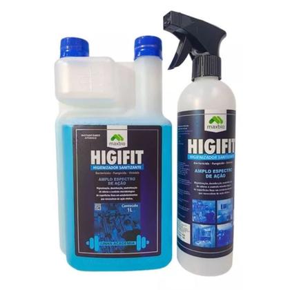 Imagem de Higifit Sanitizante Higienizador 1L Com Refil Kit Maxbio