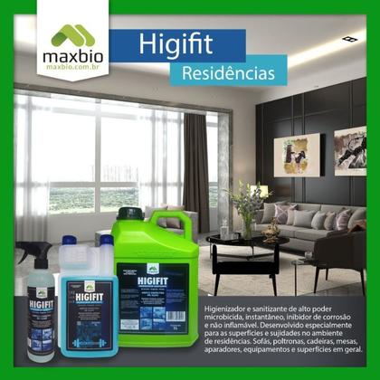 Imagem de Higifit Sanitizante Higienizador 1L Com Refil Kit Maxbio
