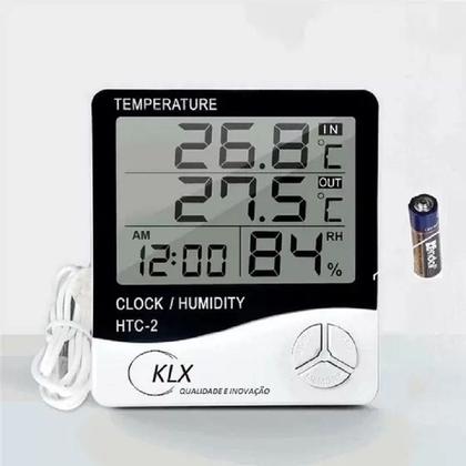 Higrometro Termometro Relogio Sensor Externo Maxima e minima- KLX