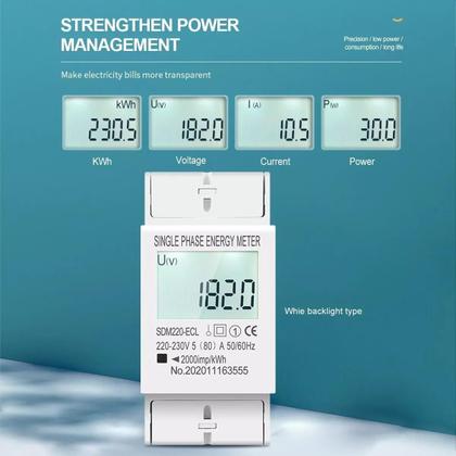 Imagem de Hiking Tomzn Medidor Consumo De Energia Monofásico 220v 80a